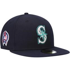 Men's Seattle Mariners New Era Navy 9/11 Memorial Side Patch 59FIFTY Fitted Hat