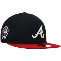 Men's Atlanta Braves New Era Navy 9/11 Memorial Side Patch 59FIFTY Fitted Hat