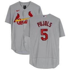 Albert Pujols St. Louis Cardinals Autographed Fanatics Authentic Nike Gray Authentic Jersey With "700 HR" And "9-23-22" Inscriptions