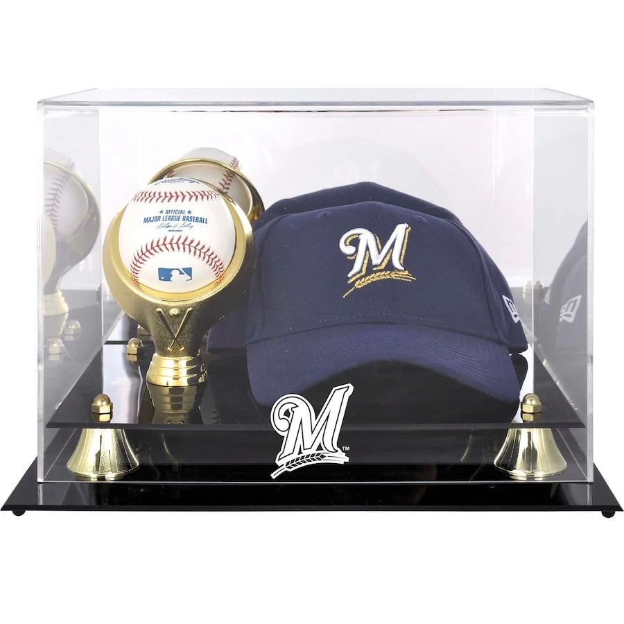 Milwaukee Brewers Fanatics Authentic Acrylic Cap And Baseball Logo Display Case
