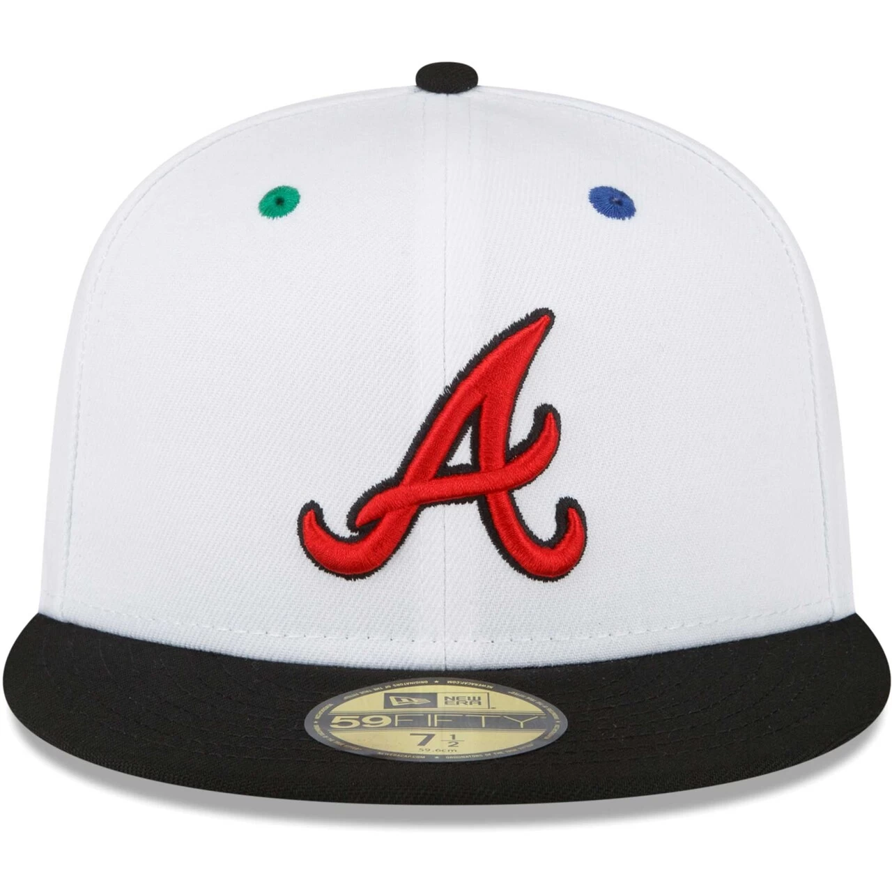 Men's Atlanta Braves New Era White/Black 40th Anniversary In Atlanta Primary Eye 59FIFTY Fitted Hat - Image 2