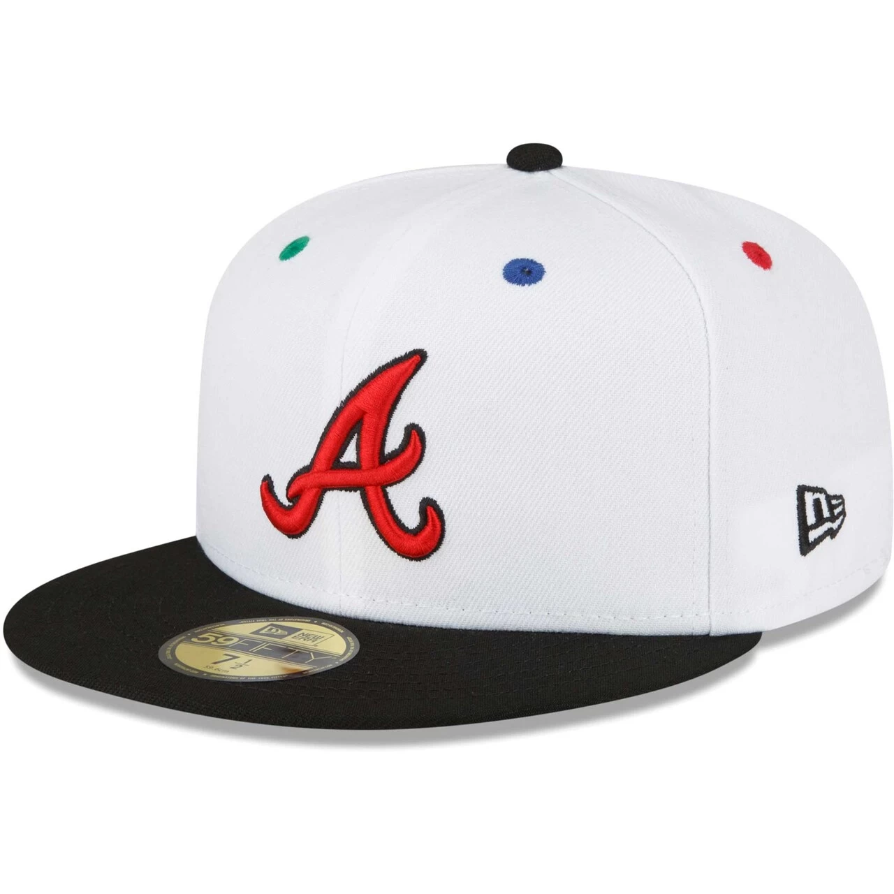 Men's Atlanta Braves New Era White/Black 40th Anniversary In Atlanta Primary Eye 59FIFTY Fitted Hat - Image 3