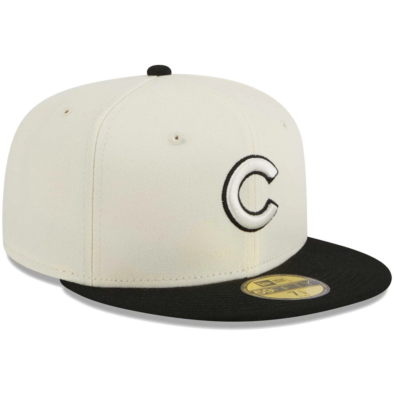 Men's Chicago Cubs New Era Stone/Black Chrome 59FIFTY Fitted Hat - Image 3