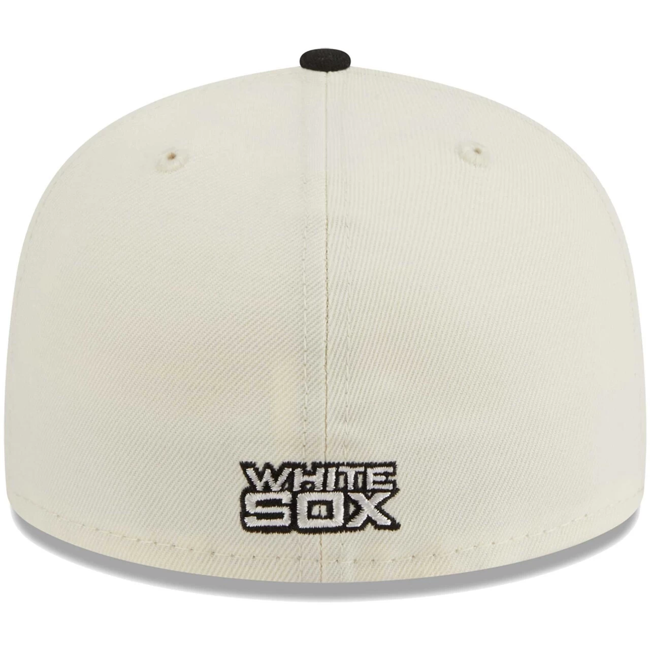 Men's Chicago White Sox New Era Stone/Black Chrome 59FIFTY Fitted Hat - Image 4