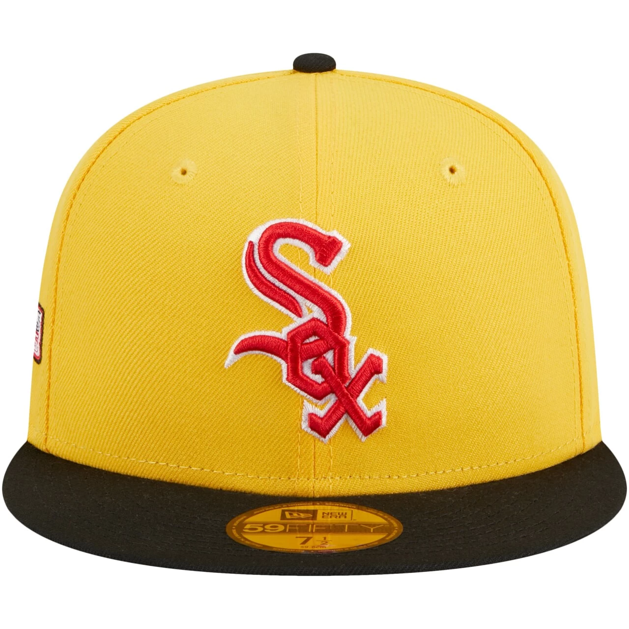 Men's Chicago White Sox New Era Yellow/Black Grilled 59FIFTY Fitted Hat - Image 2