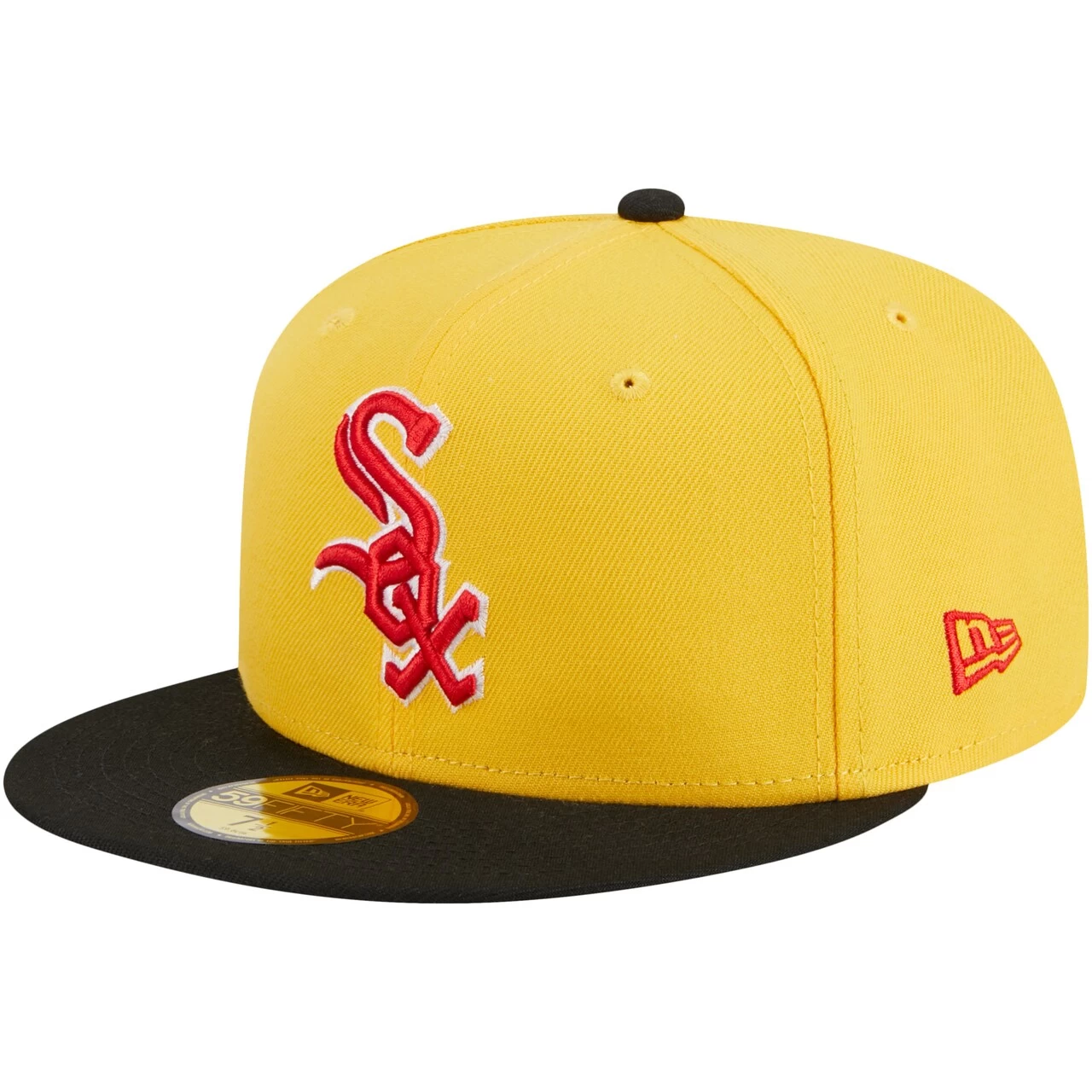 Men's Chicago White Sox New Era Yellow/Black Grilled 59FIFTY Fitted Hat - Image 3