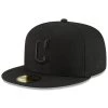 Men's Cleveland Guardians New Era Black/Black 59FIFTY Fitted Hat