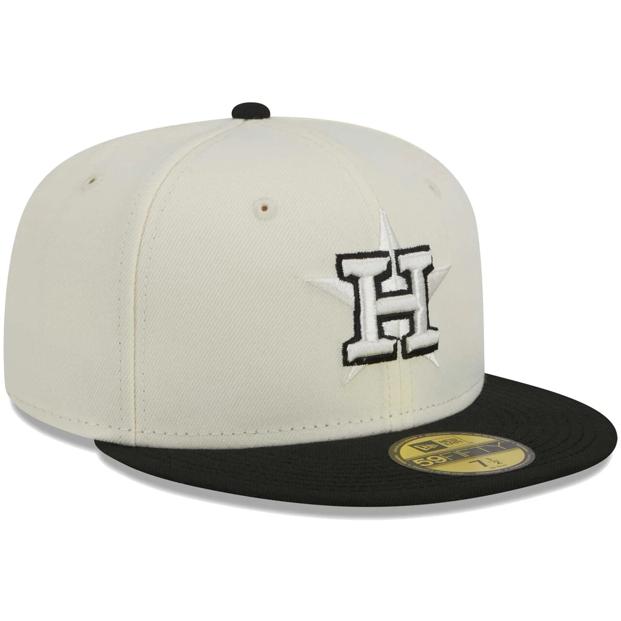 Men's Houston Astros New Era Stone/Black Chrome 59FIFTY Fitted Hat - Image 3
