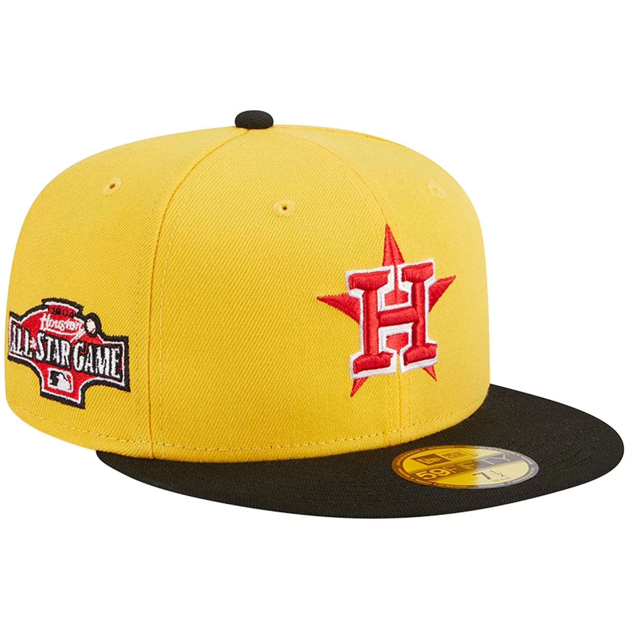 Men's Houston Astros New Era Yellow/Black Grilled 59FIFTY Fitted Hat