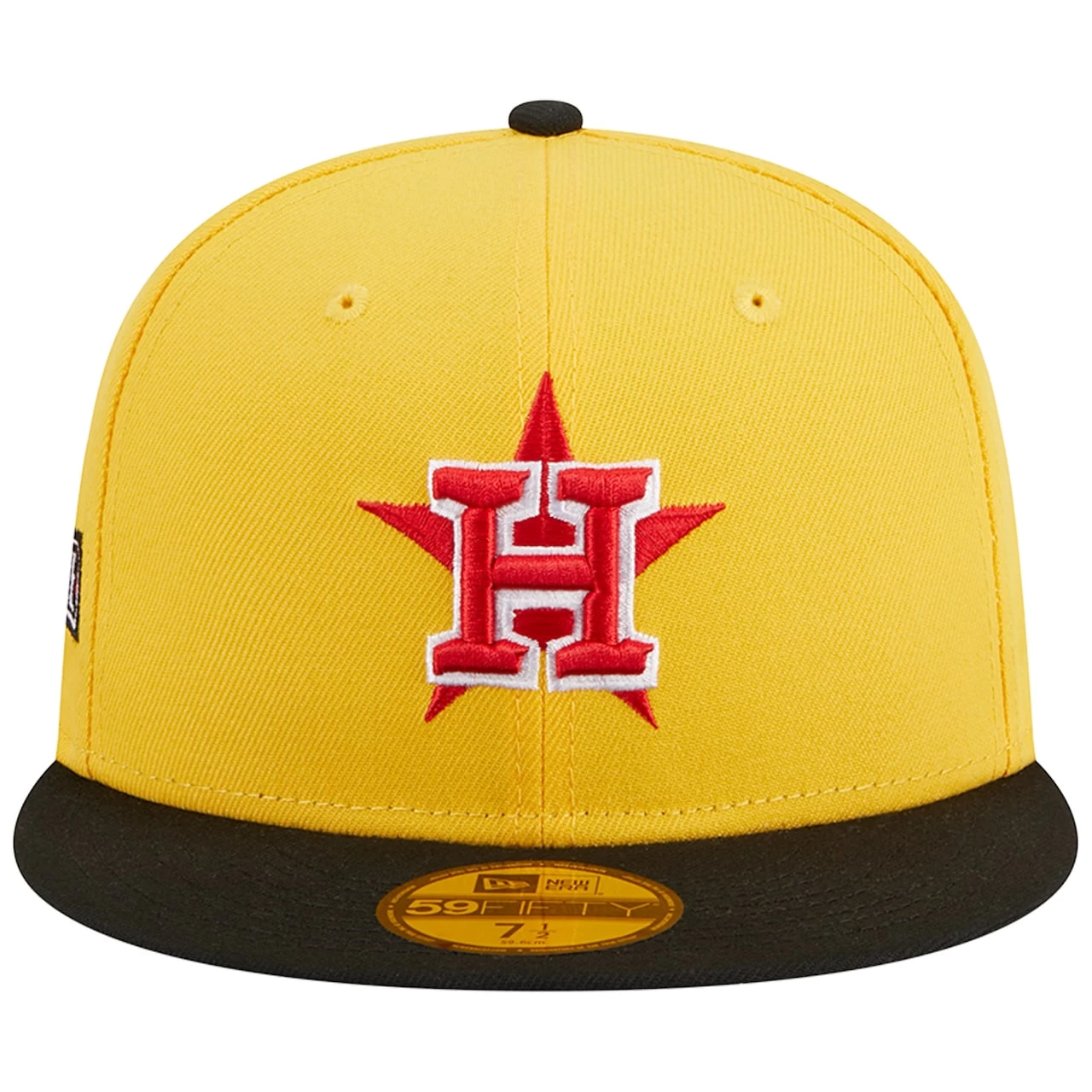 Men's Houston Astros New Era Yellow/Black Grilled 59FIFTY Fitted Hat - Image 2