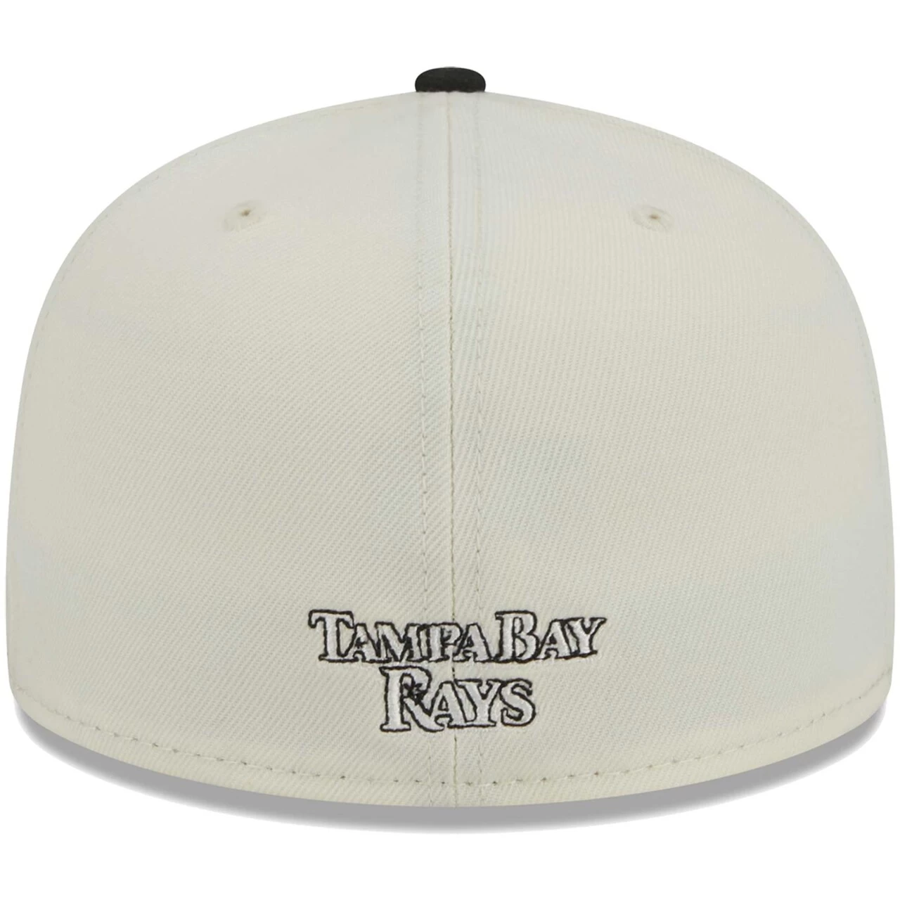 Men's Tampa Bay Rays New Era Stone/Black Chrome 59FIFTY Fitted Hat - Image 4