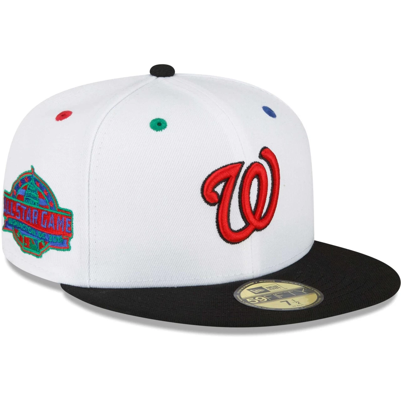 Men's Washington Nationals New Era White/Black 2018 MLB All-Star Game Primary Eye 59FIFTY Fitted Hat
