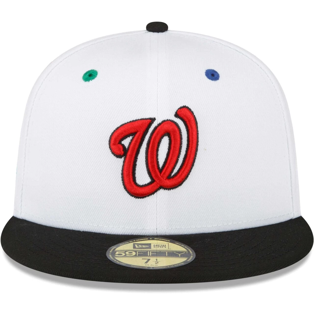 Men's Washington Nationals New Era White/Black 2018 MLB All-Star Game Primary Eye 59FIFTY Fitted Hat - Image 2