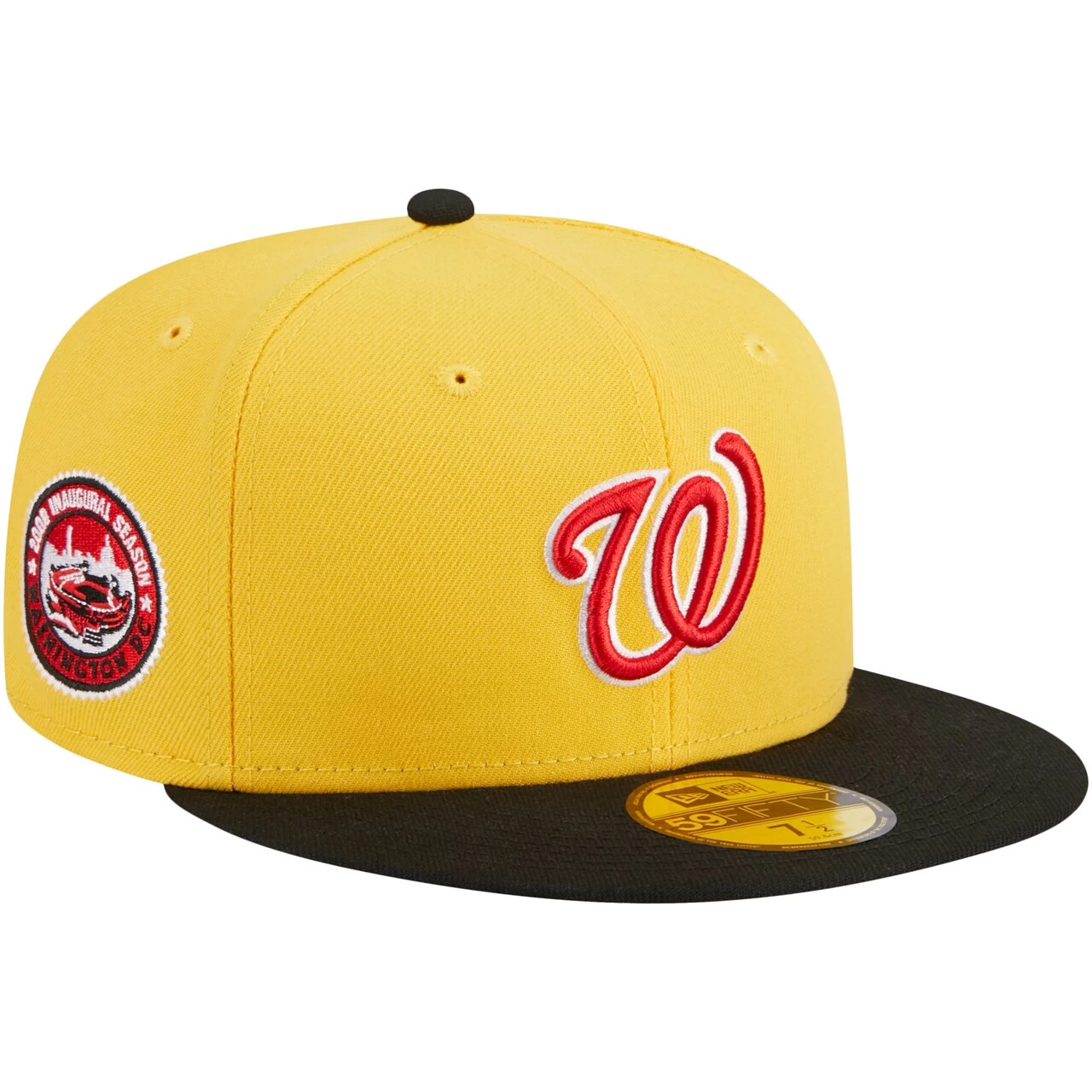 Men's Washington Nationals New Era Yellow/Black Grilled 59FIFTY Fitted Hat