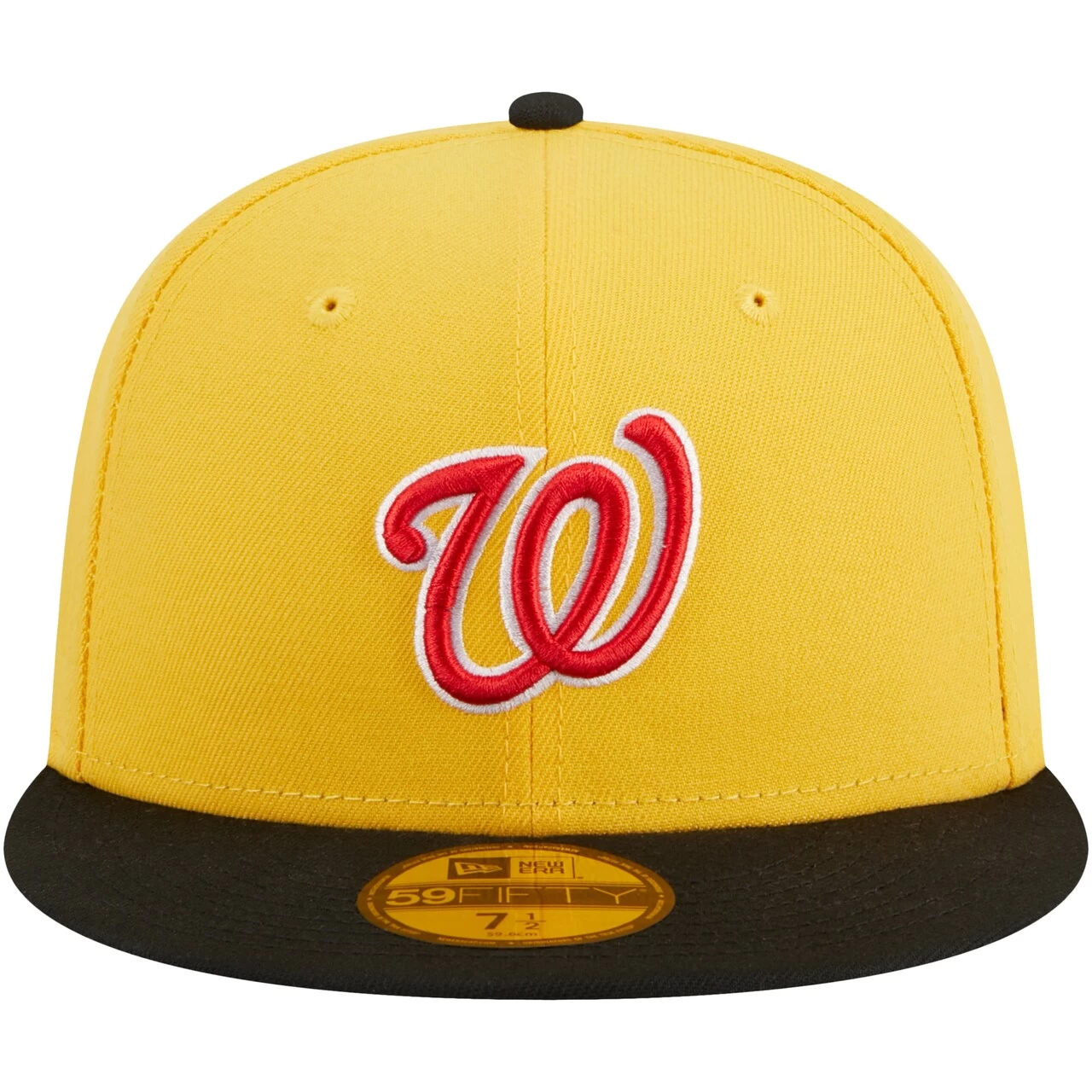 Men's Washington Nationals New Era Yellow/Black Grilled 59FIFTY Fitted Hat - Image 2