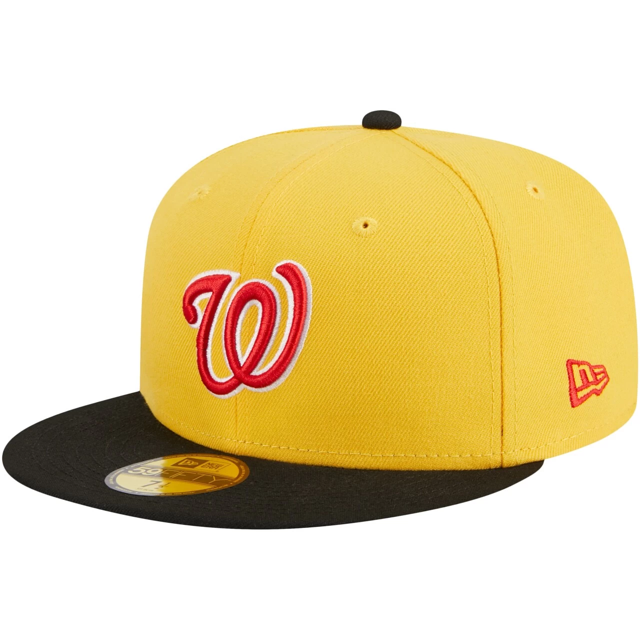 Men's Washington Nationals New Era Yellow/Black Grilled 59FIFTY Fitted Hat - Image 3