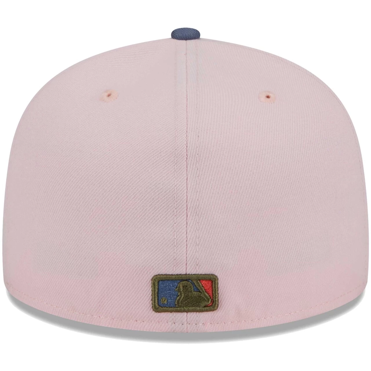 Men's Chicago Cubs New Era Pink/Blue Olive Undervisor 59FIFTY Fitted Hat - Image 4