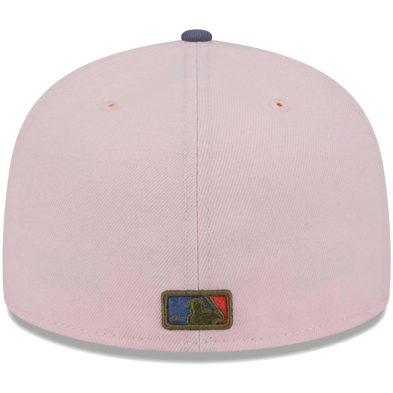 Men's Los Angeles Angels New Era Pink/Blue Olive Undervisor 59FIFTY Fitted Hat - Image 4