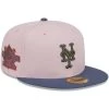 Men's New York Mets New Era Pink/Blue Olive Undervisor 59FIFTY Fitted Hat