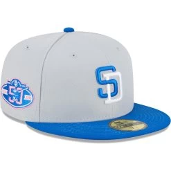 Men's San Diego Padres New Era Gray/Blue Dolphin 59FIFTY Fitted Hat