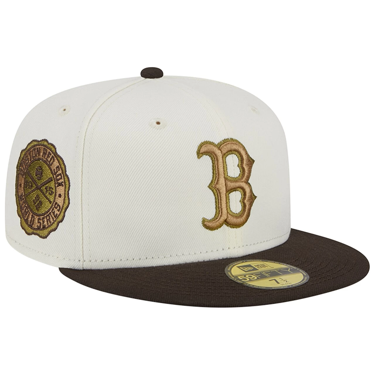 Men's Boston Red Sox New Era White/Brown 1915 World Series 59FIFTY Fitted Hat