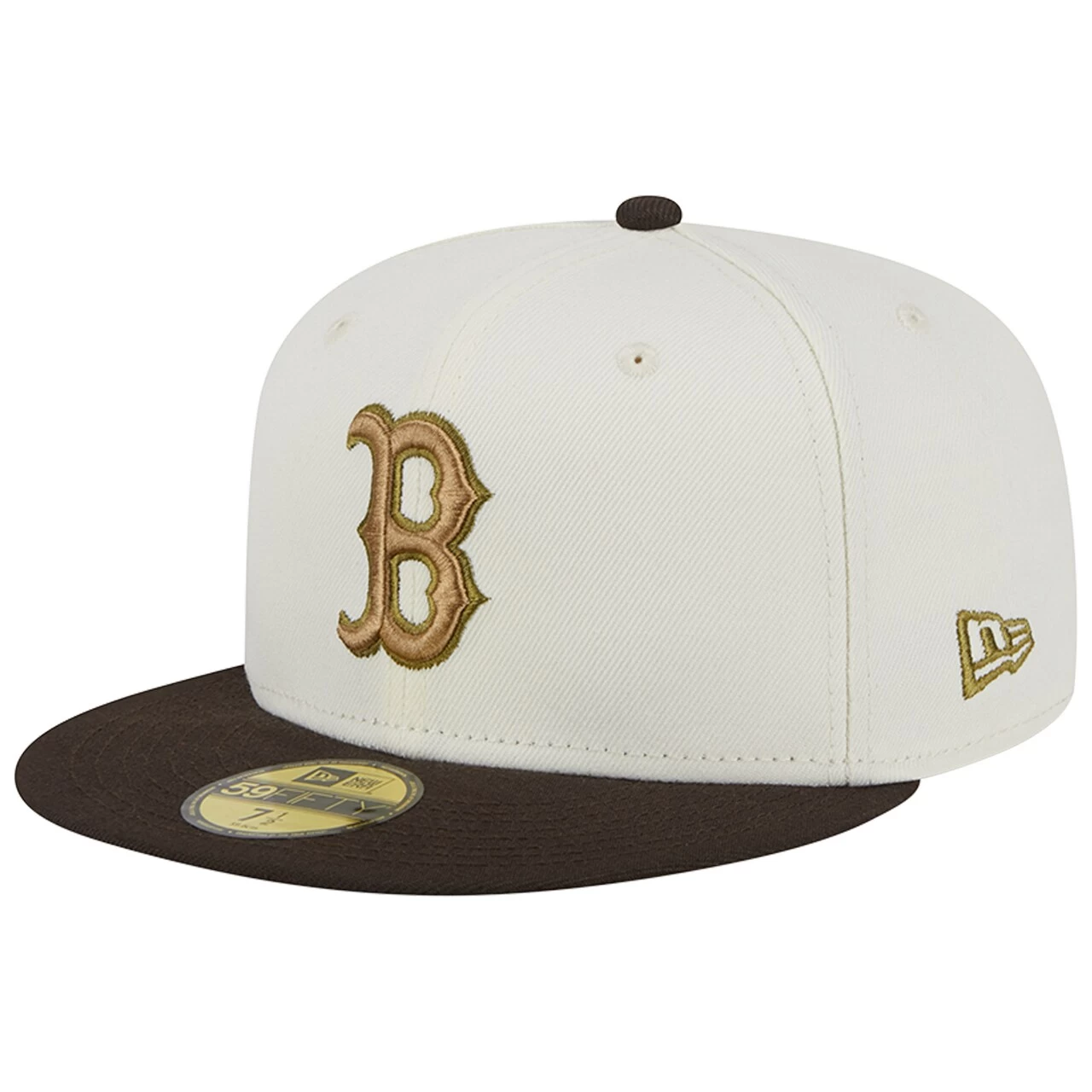 Men's Boston Red Sox New Era White/Brown 1915 World Series 59FIFTY Fitted Hat - Image 3