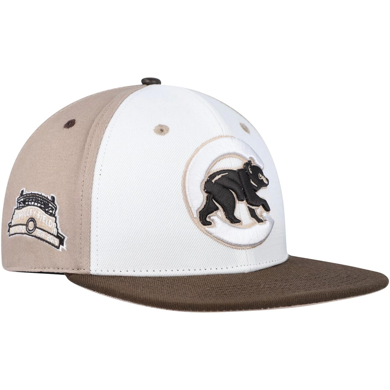 Men's Chicago Cubs Pro Standard White/Brown Chocolate Ice Cream Drip Snapback Hat