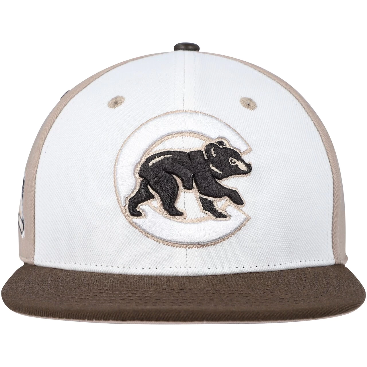 Men's Chicago Cubs Pro Standard White/Brown Chocolate Ice Cream Drip Snapback Hat - Image 2