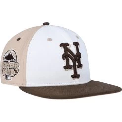 Men's New York Mets Pro Standard White/Brown Chocolate Ice Cream Drip Snapback Hat