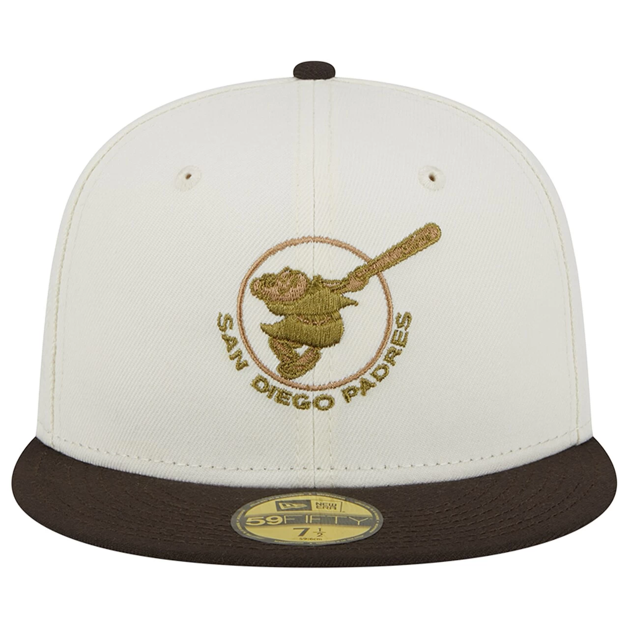 Men's San Diego Padres New Era White/Brown 25th Team Anniversary 59FIFTY Fitted Hat 4 Men's San Diego Padres New Era White/Brown 25th Team Anniversary 59FIFTY Fitted Hat - Image 2