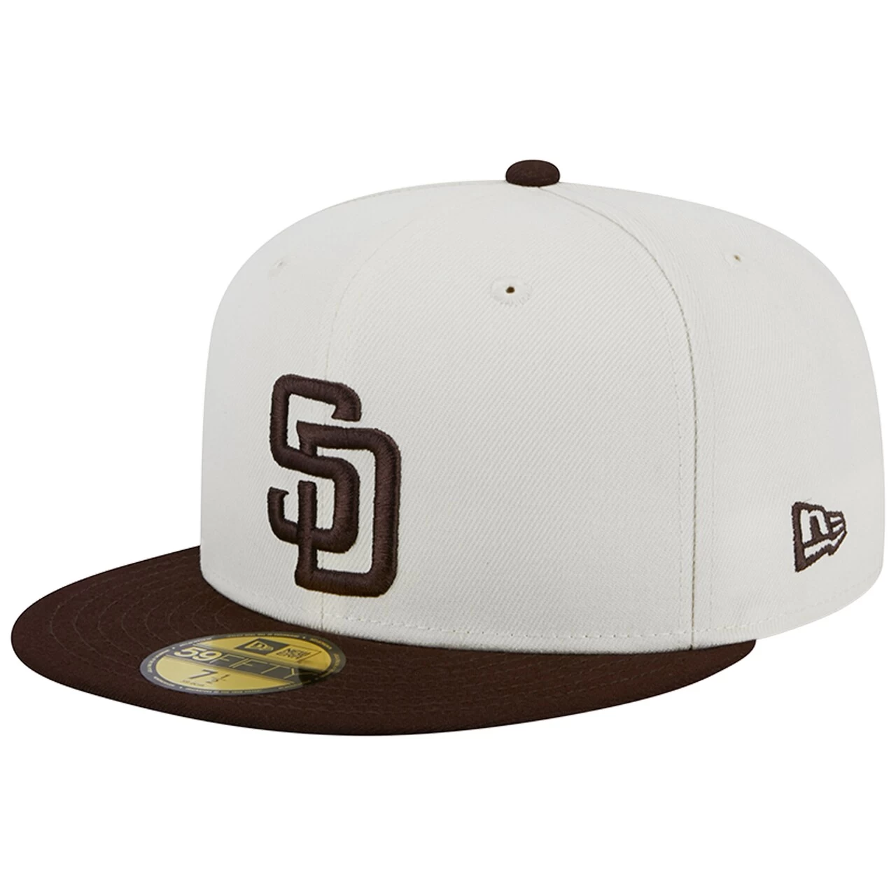 Men's San Diego Padres New Era Stone/Brown Retro 59FIFTY Fitted Hat - Image 3