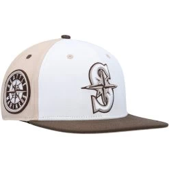 Men's Seattle Mariners Pro Standard White/Brown Chocolate Ice Cream Drip Snapback Hat