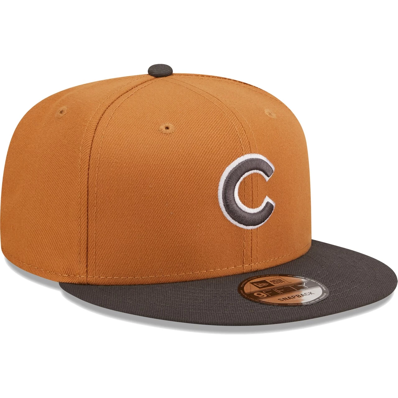 Men's Chicago Cubs New Era Bronze/Charcoal Color Pack Two-Tone 9FIFTY Snapback Hat - Image 3