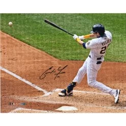 Autographed Milwaukee Brewers Christian Yelich Fanatics Authentic 16" X 20" Hitting Photograph
