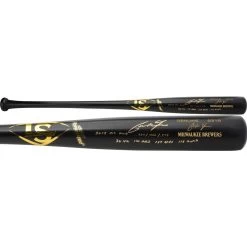 Autographed Milwaukee Brewers Christian Yelich Fanatics Authentic Louisville Slugger Game Model Bat With Multiple 2018 Stat Inscriptions - Limited Edition Of 22