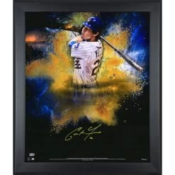 Autographed Milwaukee Brewers Christian Yelich Fanatics Authentic Framed 20" X 24" In Focus Photograph