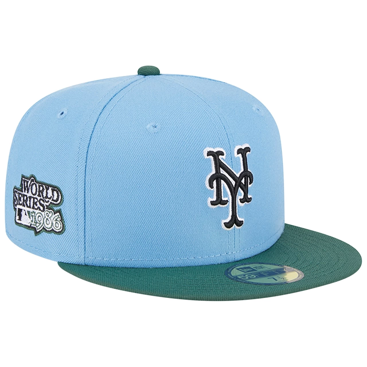 Men's New York Mets New Era Sky Blue/Cilantro 1986 World Series 59FIFTY Fitted Hat
