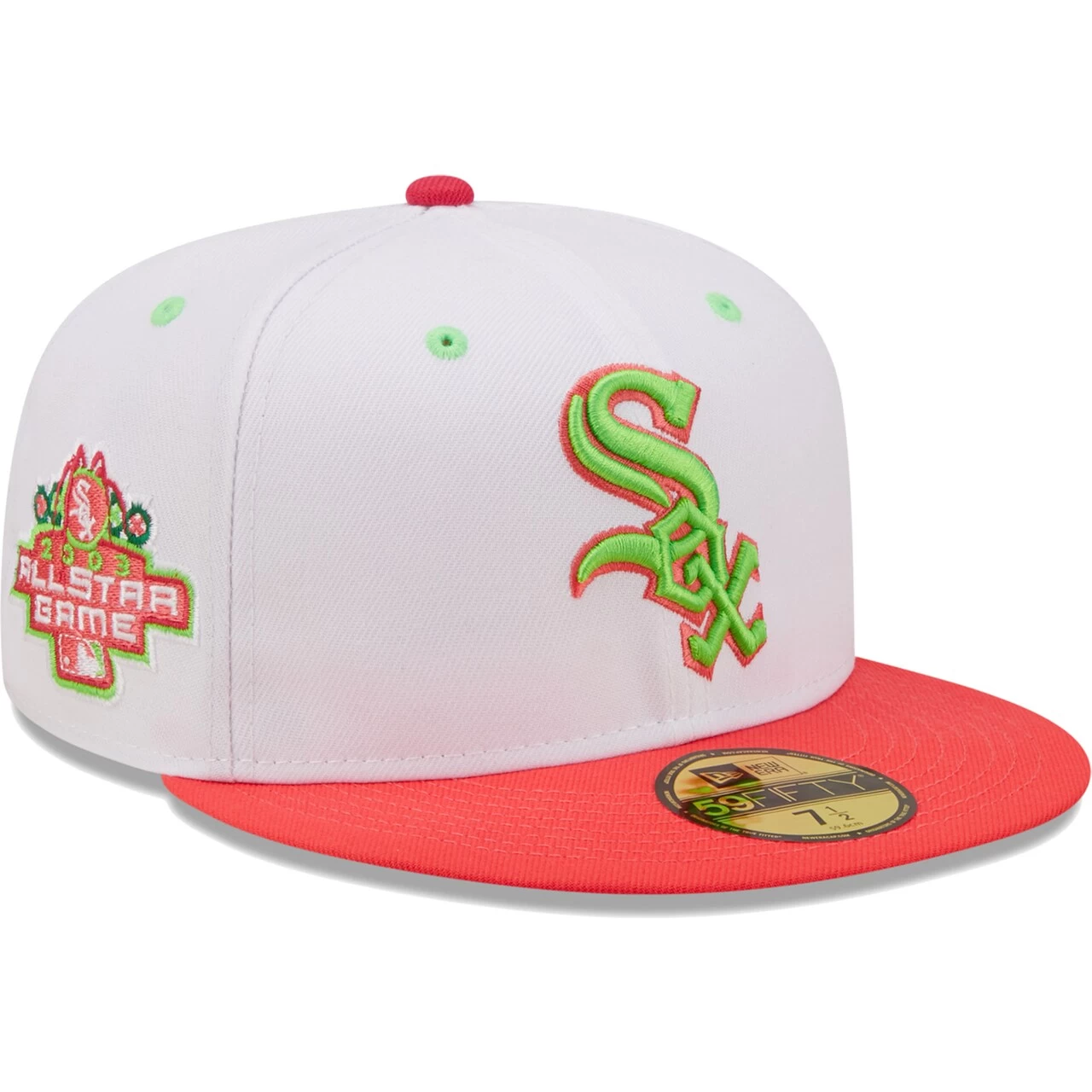 Men's Chicago White Sox New Era White/Coral 2003 MLB All-Star Game Strawberry Lolli 59FIFTY Fitted Hat