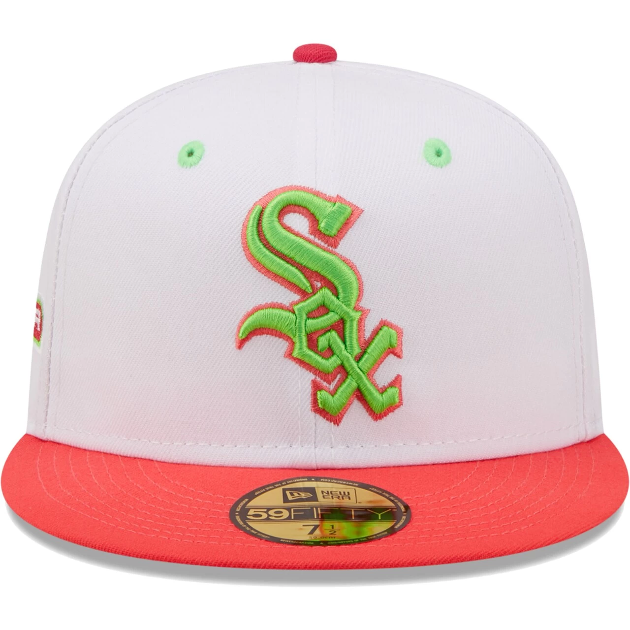 Men's Chicago White Sox New Era White/Coral 2003 MLB All-Star Game Strawberry Lolli 59FIFTY Fitted Hat - Image 2