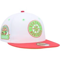 Men's Seattle Mariners New Era White/Coral 30th Anniversary Strawberry Lolli 59FIFTY Fitted Hat