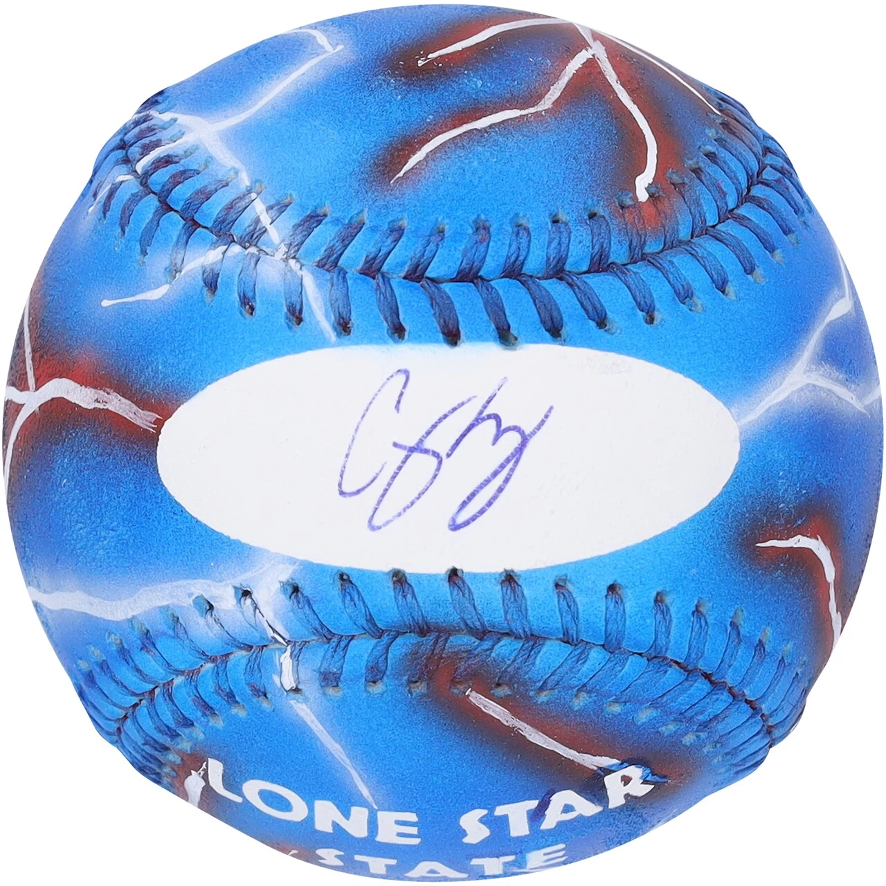 Corey Seager Texas Rangers Autographed Fanatics Authentic Baseball - Hand Painted By Artist Stadium Custom Kicks - Limited Edition 1 Of 1