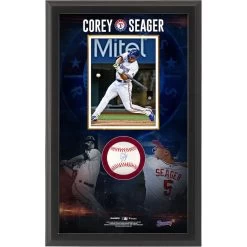 Autographed Texas Rangers Corey Seager Fanatics Authentic Baseball Shadow Box