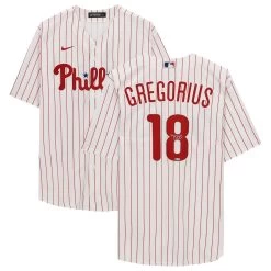 Autographed Philadelphia Phillies Didi Gregorius Fanatics Authentic White Nike Replica Jersey