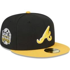 Men's Atlanta Braves New Era Black/Gold 59FIFTY Fitted Hat