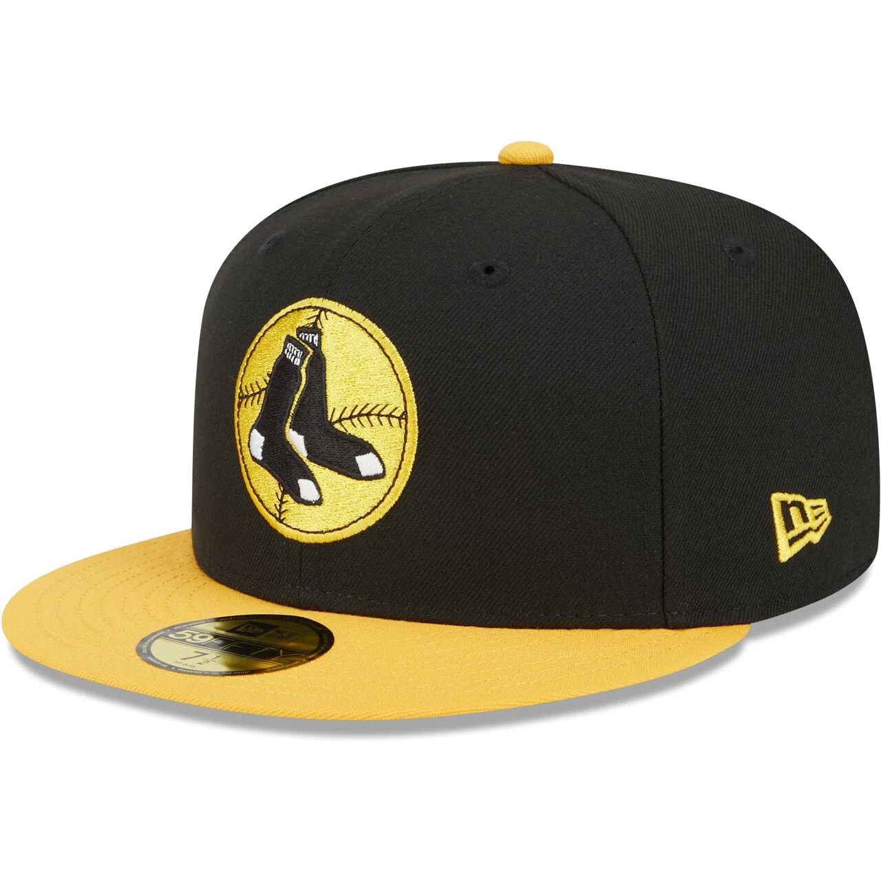 Men's Boston Red Sox New Era Black/Gold 59FIFTY Fitted Hat - Image 3
