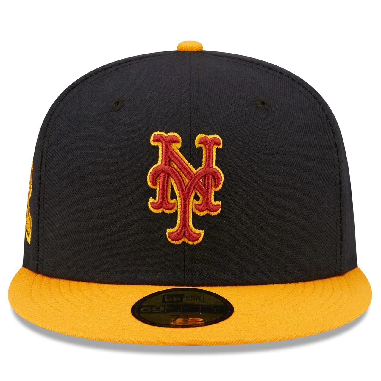 Men's New York Mets New Era Navy/Gold 40th Anniversary Primary Logo 59FIFTY Fitted Hat - Image 2