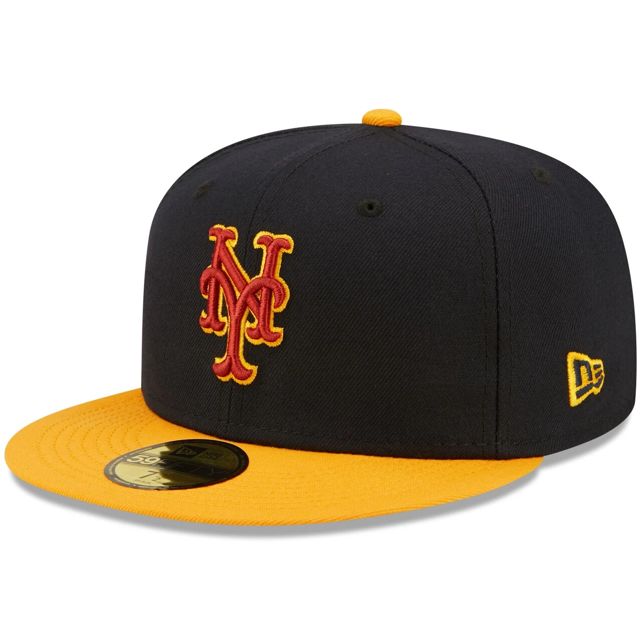 Men's New York Mets New Era Navy/Gold 40th Anniversary Primary Logo 59FIFTY Fitted Hat - Image 3