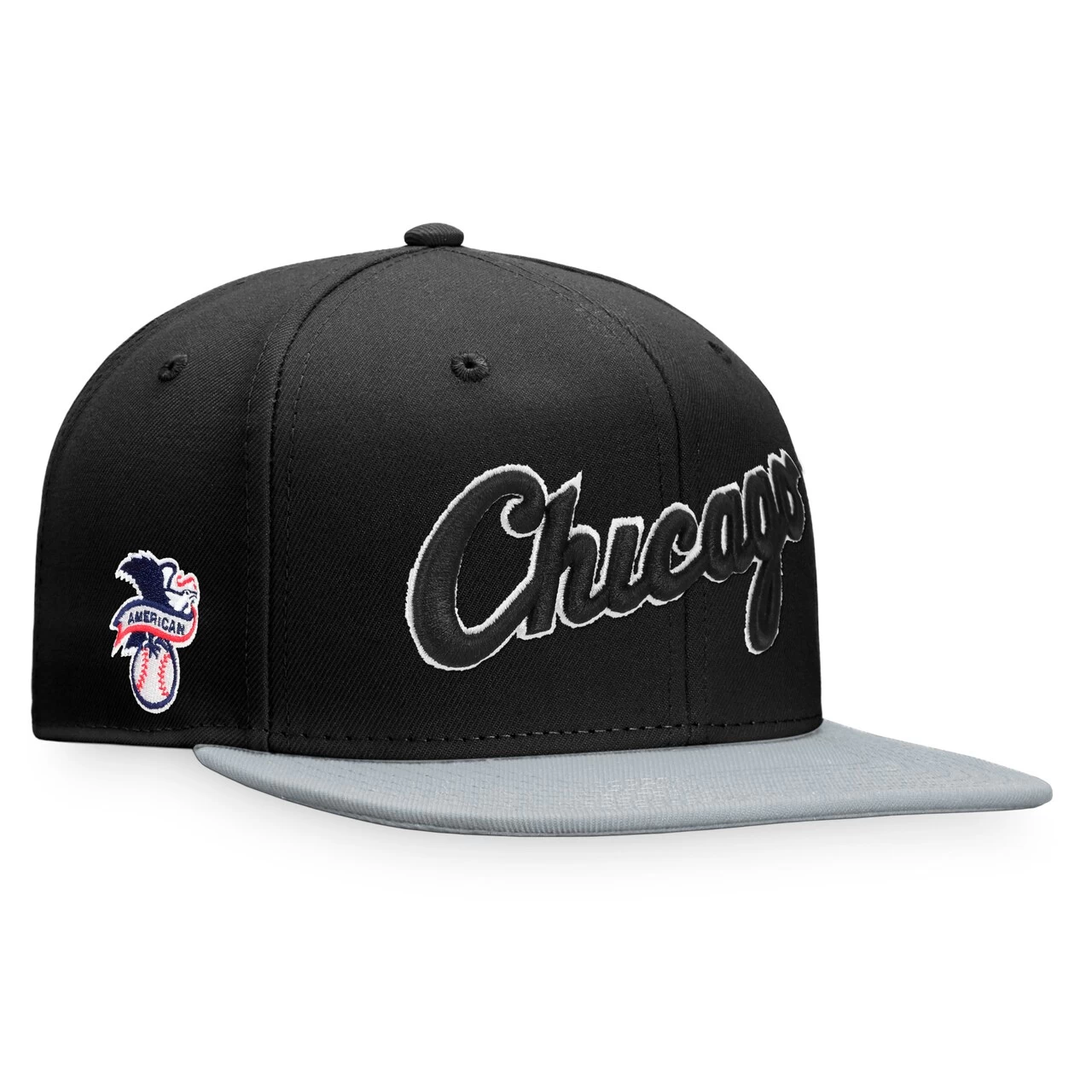 Men's Chicago White Sox Fanatics Branded Black/Gray Fundamental Two-Tone Fitted Hat