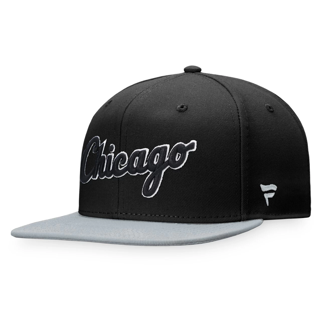 Men's Chicago White Sox Fanatics Branded Black/Gray Fundamental Two-Tone Fitted Hat - Image 3