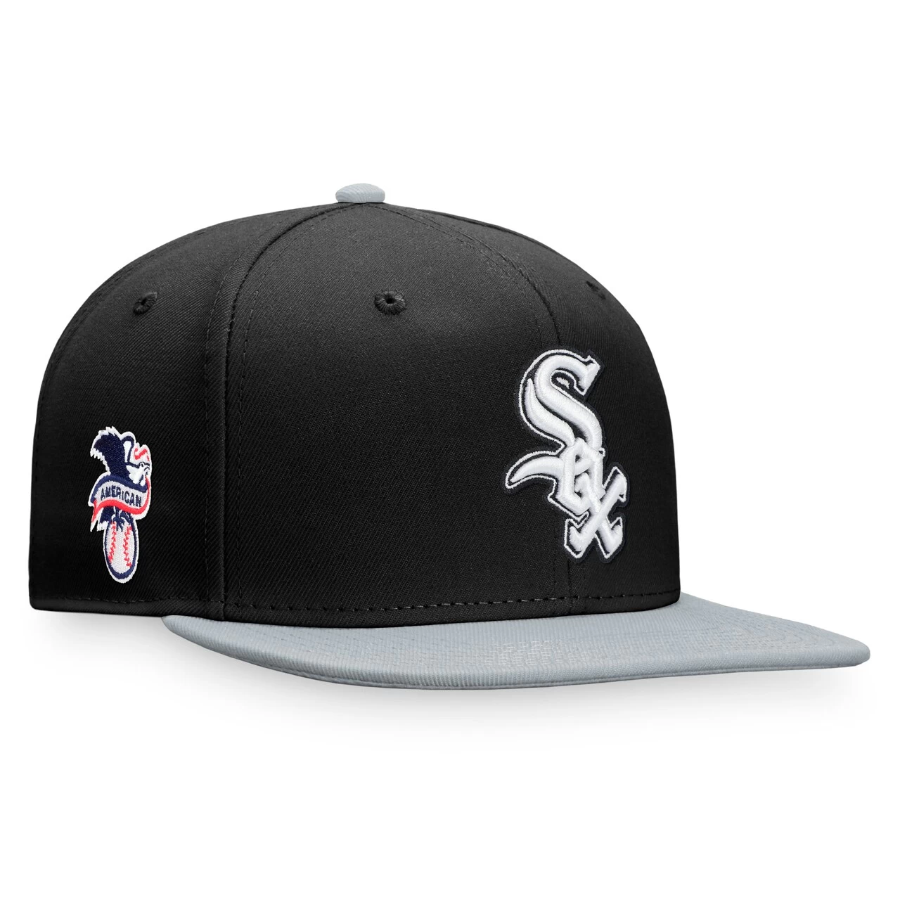 Men's Chicago White Sox Fanatics Branded Black/Gray Fundamental Two-Tone Snapback Hat